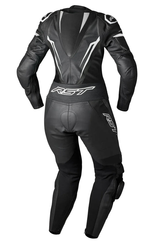 RST Tractech Evo 5 CE Ladies Leather Suit - Black / White / Black