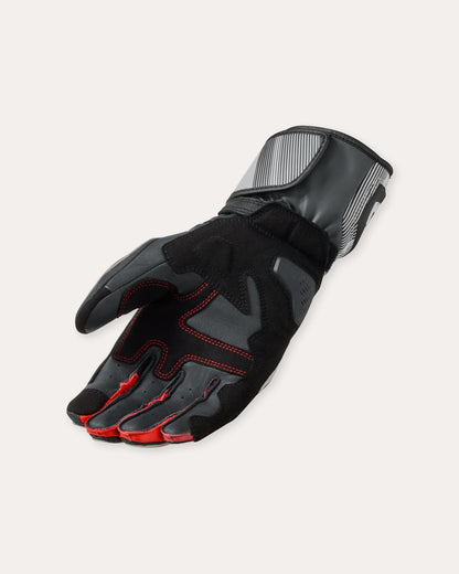 Gloves Metis 2 | Light Grey-Neon Red