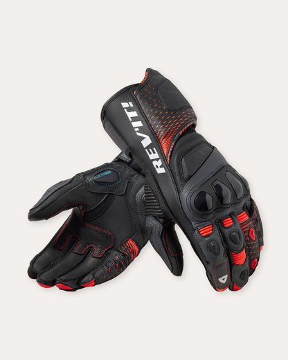 Gloves Control | Black-Neon Red