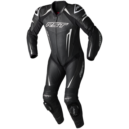 RST Tractech Evo 5 CE Mens Leather Suit - Black / White / Black
