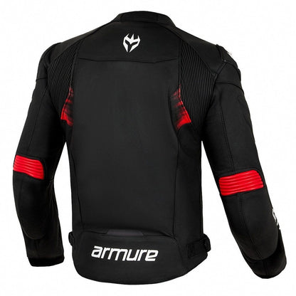 Armure Hawk AAA Leather Jacket Black/Red