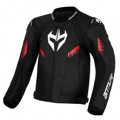 Armure Hawk AAA Leather Jacket Black/Red