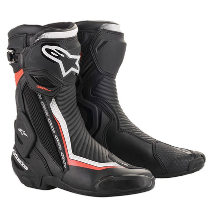 Alpinestars SMX Plus v2 Boots - Black / White / Red Fluo