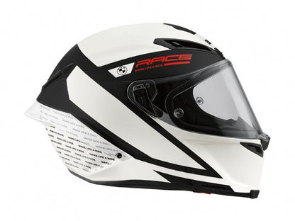 M Pro Race 2026 Full Face Motorcycle Helmet – Light White