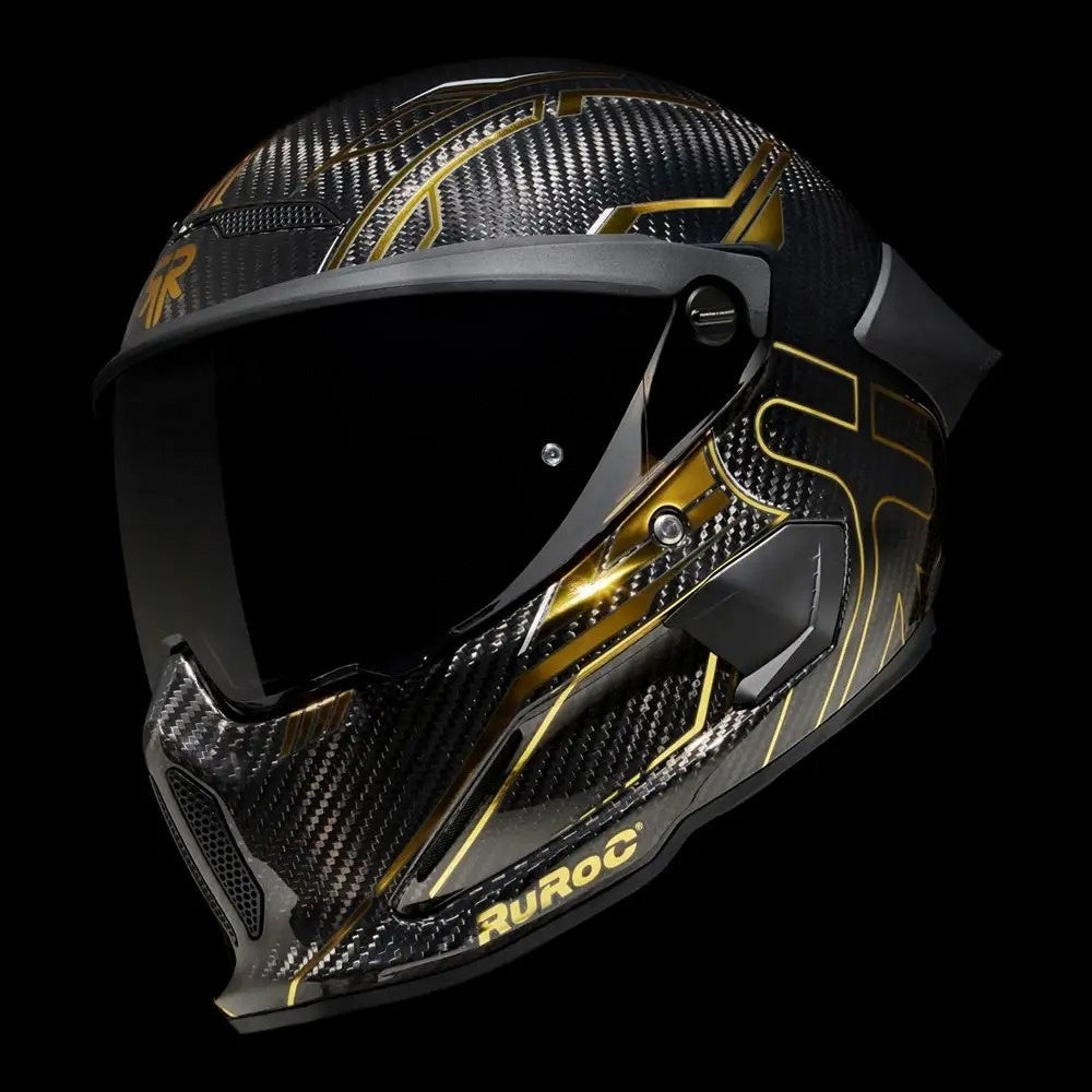 Ruroc AT4.0 Track Titan Gold Carbon Full Face Helmet
