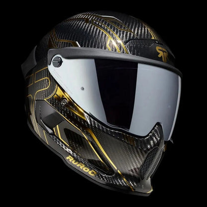 Ruroc AT4.0 Track Titan Gold Carbon Full Face Helmet