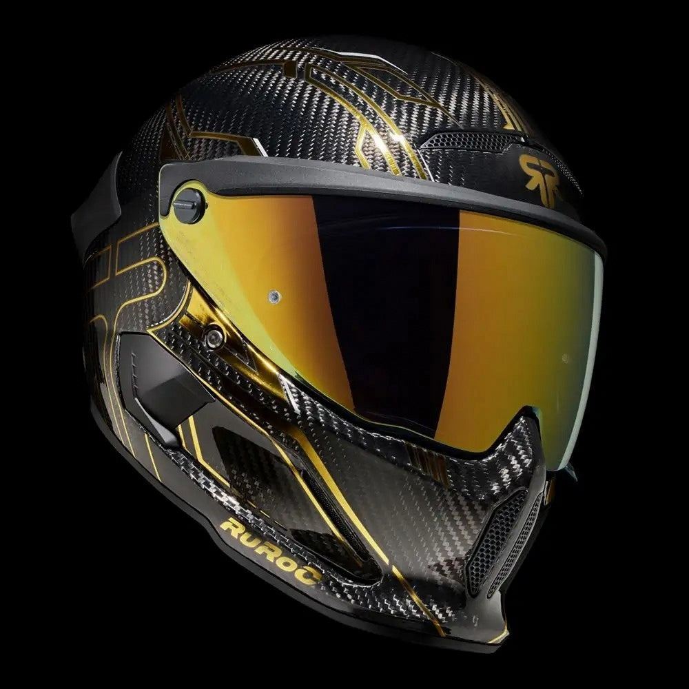 Ruroc AT4.0 Track Titan Gold Carbon Full Face Helmet