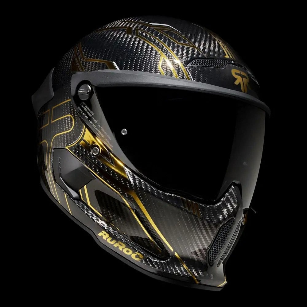 Ruroc AT4.0 Track Titan Gold Carbon Full Face Helmet