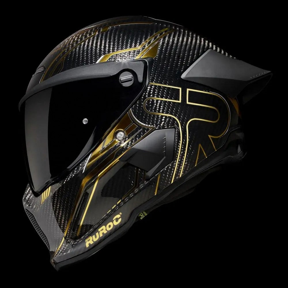 Ruroc AT4.0 Track Titan Gold Carbon Full Face Helmet