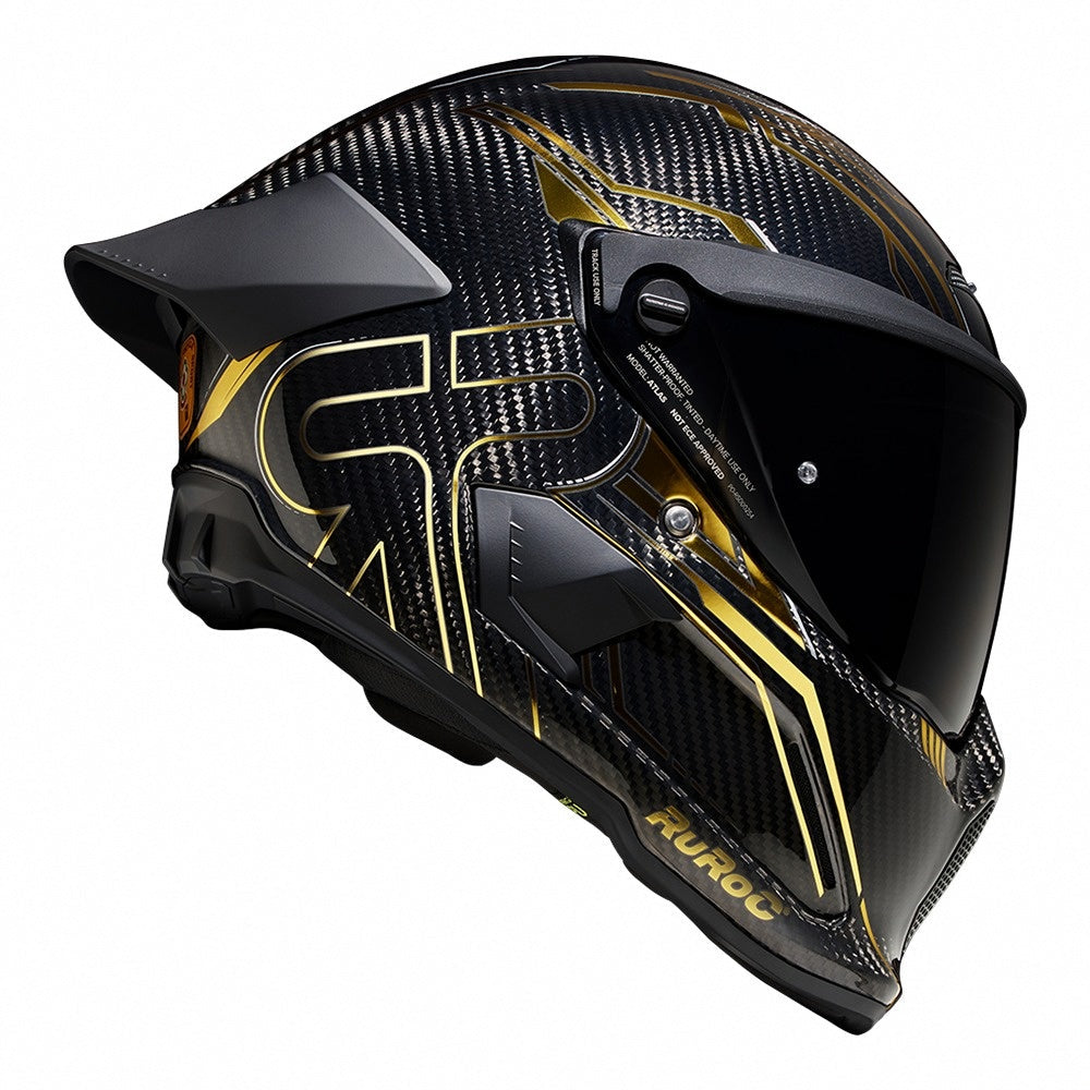 Ruroc AT4.0 Track Titan Gold Carbon Full Face Helmet