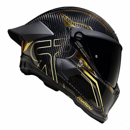 Ruroc AT4.0 Track Titan Gold Carbon Full Face Helmet