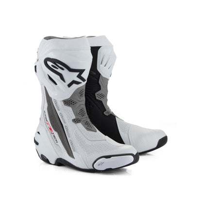 Alpinestars Supertech R Vented Sports Boots - White / Mid Grey / Black