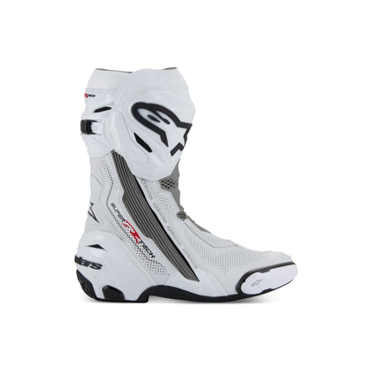 Alpinestars Supertech R Vented Sports Boots - White / Mid Grey / Black